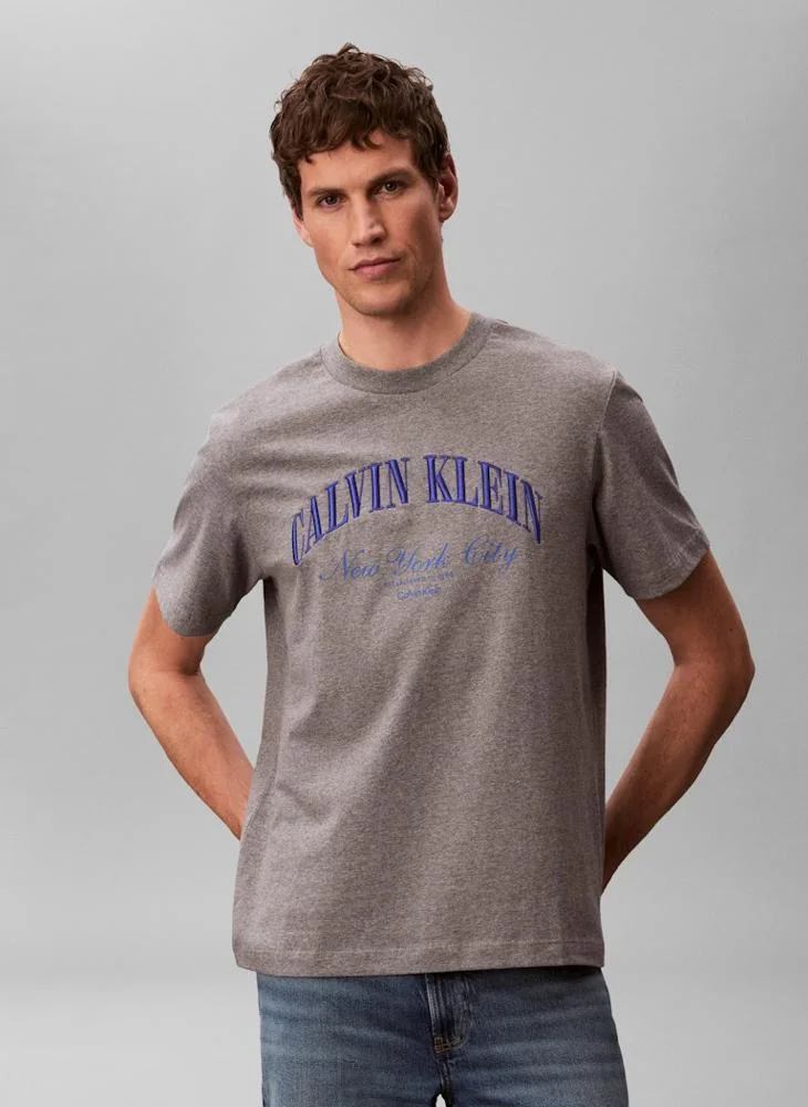 Calvin Klein Jeans  Embroidered NYC Logo T-shirt for Men | Best Price UAE
