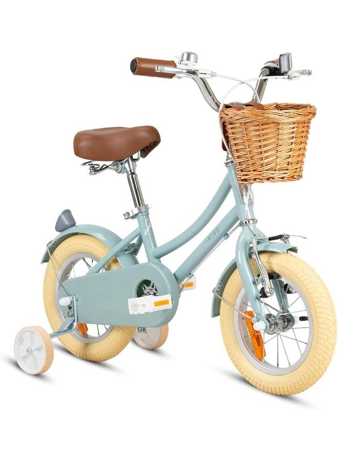 RIZZ Platinum Junior 14-Inch Kids Bike | 14-Inch Wheel Size | Adjustabe Seat | Training Wheels | Grey - Image 1