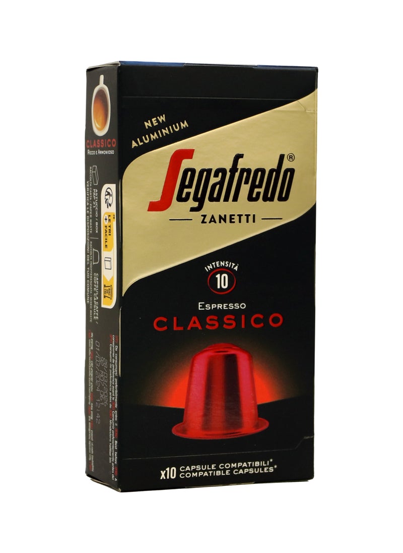Segafredo Classico Aluminium Nespresso Compatible Coffee Capsules 10 Capsules (51g)  - Image 2