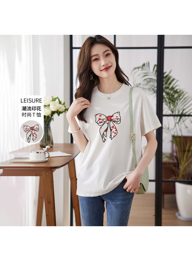 Hstyle Round Neck Short Sleeve T-shirt Women 2025 Summer Thin Stylish Niche Tee Slim Fit Versatile Top - Image 2