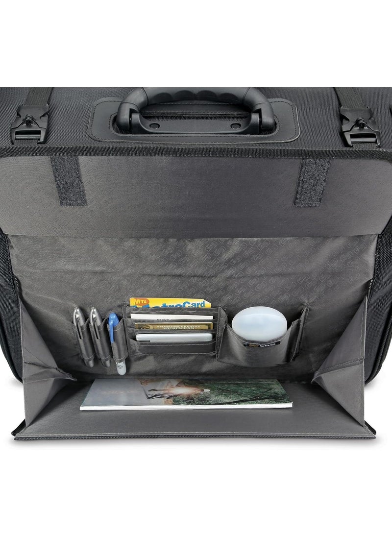 Solo Solo New York Rolling Catalog Case with Wheels  Roller Laptop Bag Wheeled Briefcase for Women  Men Carry On Size for Travel Litigation Bag for Lawyers Fits 173 Computer  Morgan Black  - Image 5