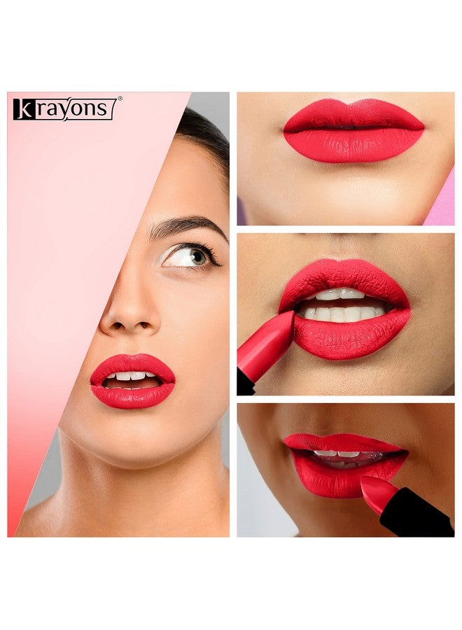 كرايونز أحمر شفاه كريونز كيوت بوب مرطب غير لامع، مقاوم للماء، فيرست كراش، لون بني، برتقالي كراش، شفاه وردية، 3.5 جرام لكل عبوة (عبوة من 4 قطع) - Image 4