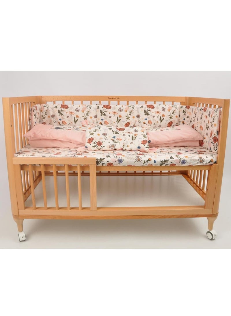 BabyDream Babydream 4pcs set for crib-Pink  - Image 4