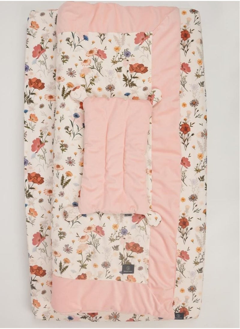 BabyDream Babydream 4pcs set for crib-Pink  - Image 2