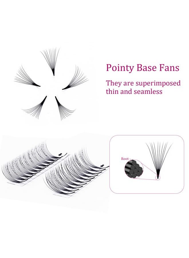FADLASH Lash Extension 10D 0.07 Premade Fans Eyelash Extensions D Curl Mix Tray Volume Short Stem (10D-0.07-D, 8-14mm Mix) - Image 2