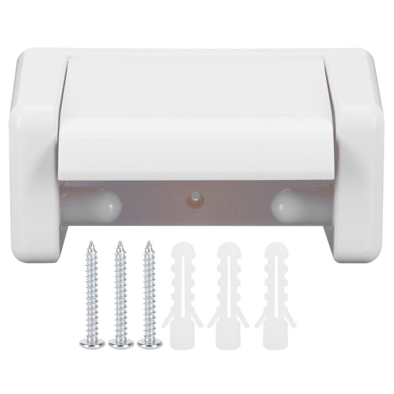 Wall Mounted Toilet Paper Holder Roll Paper Holder Toilet Tissue Rack for BathroomWhite - Image 1