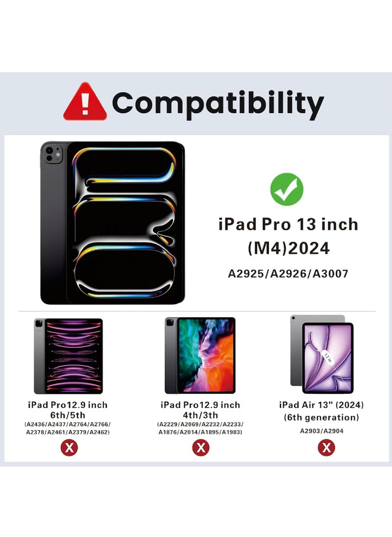 Captaintech - Keyboard Case for IPad Pro 13 Inch 2024 (M4 7th Gen) with Pen Holder Removable Keyboard Case for IPad Pro 13 (Model:A2926、A3007) - Image 1