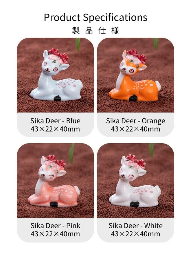 Vay Forwarg Cute Sika Deer Ceramic Utensil Rest Set of 4 – Chopstick Rest and Spoon Holder, Perfect for Christmas Gifts, Kitchen and Dining Table Decoration - Image 4