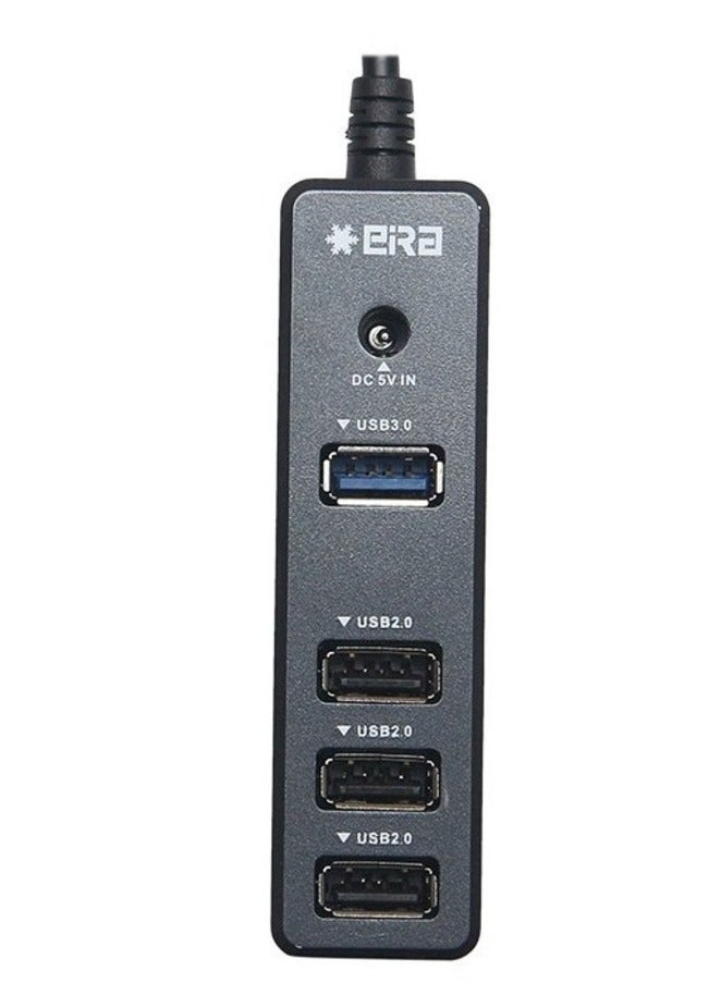 ELTRAZONE High-Speed Type-A USB 2.0 Combo HUB with 4 Dedicated Slots (1 Upstream and 4 Downstream USB Ports) with Support up to 2TB HDD - Image 2