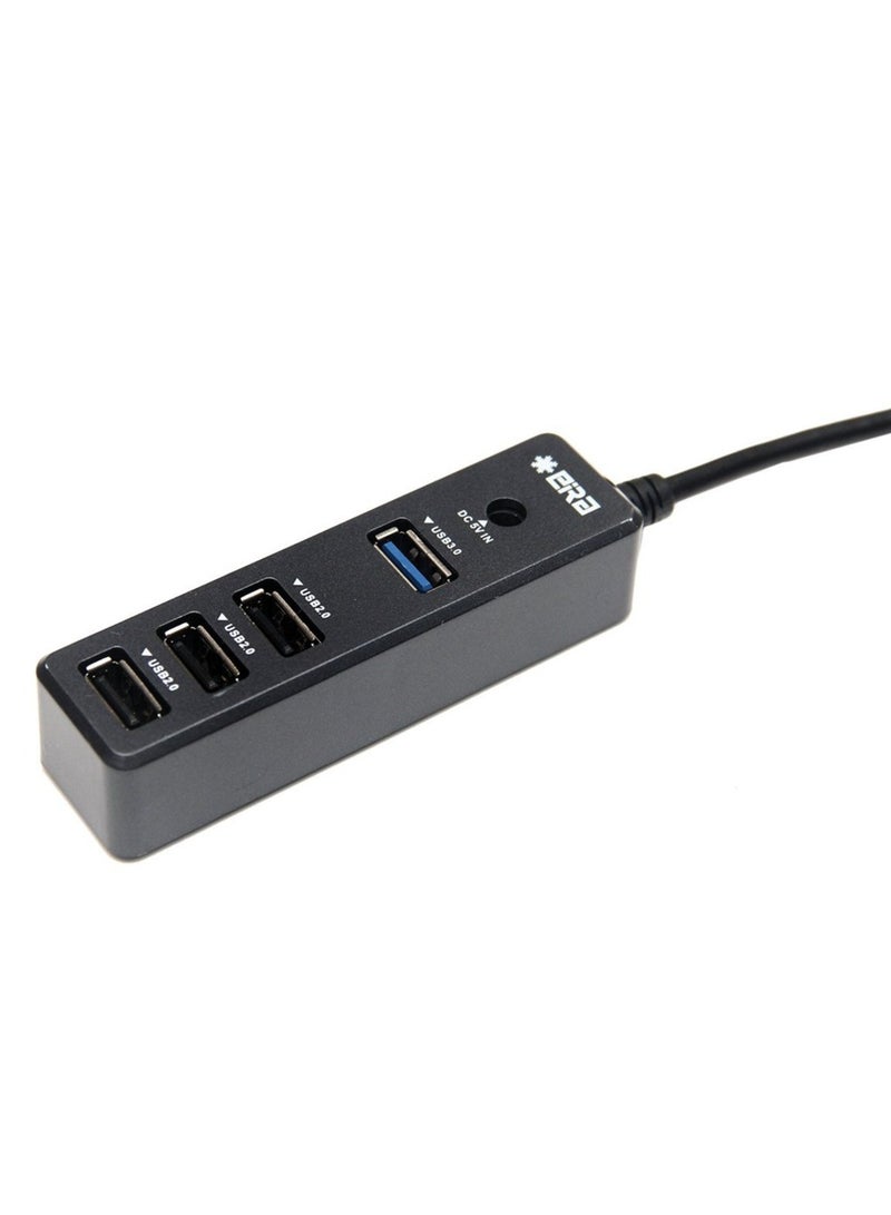 ELTRAZONE High-Speed Type-A USB 2.0 Combo HUB with 4 Dedicated Slots (1 Upstream and 4 Downstream USB Ports) with Support up to 2TB HDD - Image 3