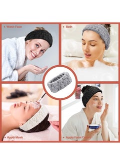 3 Pieces Spa Facial Headband for Makeup and Washing Face Terry Cloth Hairband Yoga Sports Shower Facial Elastic Head Band Wrap for Girls and Women (Black, White, Light Grey) - pzsku/Z1371FDD0D0358263D015Z/45/_/1678412216/199fe527-d1ac-473d-ae18-60781521564c