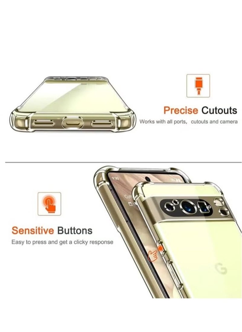 ELTRAZONE Google Pixel 9 Pro XL Case Cover Shock-Absorbing Bumper with Camera Protection, Crystal Clear Soft TPU Transparent Case for Google Pixel 9 Pro XL 5G – Ultra-Durable, Scratch-Resistant, Slim & Lightweight  - Image 3