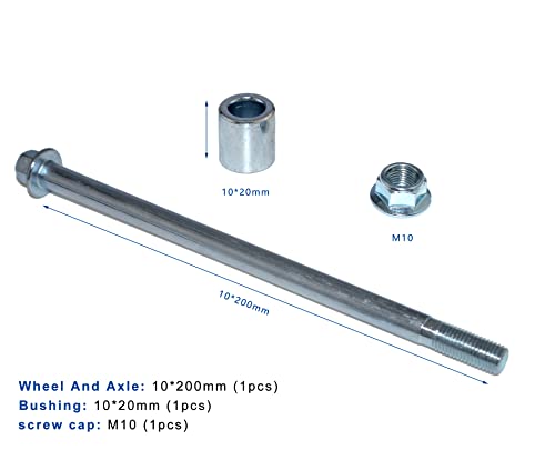Minho 10mm 200mm Rear Axle with Bushing 20mm Fit for Scooter Motorcycle Dirt Bike QUAD - Image 2