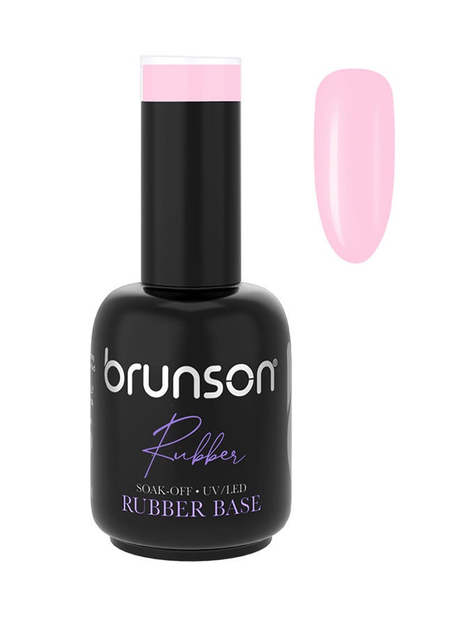 brunson Rubber Base Gel Nail Polish Long Lasting Gel Polish Base for Chip-Free Shine Strengthens French Manicure Rubber Base Coat UV/LED Rubber Gel Soak Off Hard Gel Polish for Nail Extension Gel 18ml BRB11