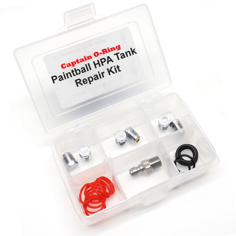 Captain O-Ring Paintball Tank Repair Kit (Burst Disks, Fill Nipple, Tank O-Rings, etc) - Image 1