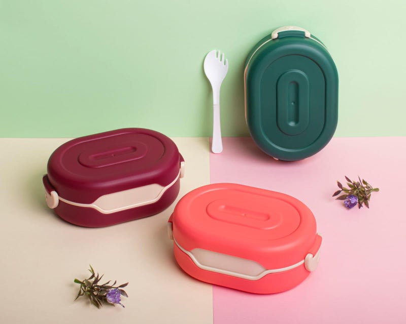 OLMARTT KITCHENWARE Insulation 2 Compartment Lunch Boxes Leak Proof Reusable Freezer Safe Lunch Box for Kids Tiffin Box for Boys, Girls, School & Office Men. Pack of 1 Multicolor - Image 5