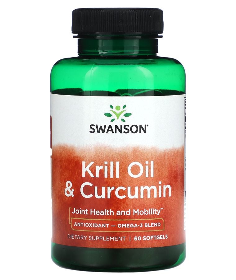 SWANSON Krill Oil & Curcumin 60 Softgels