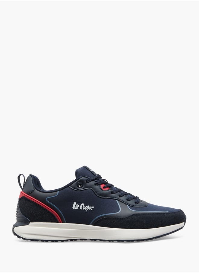 Lee Cooper Men's Logo Detail Sneakers with Lace-Up Closure  - Image 3