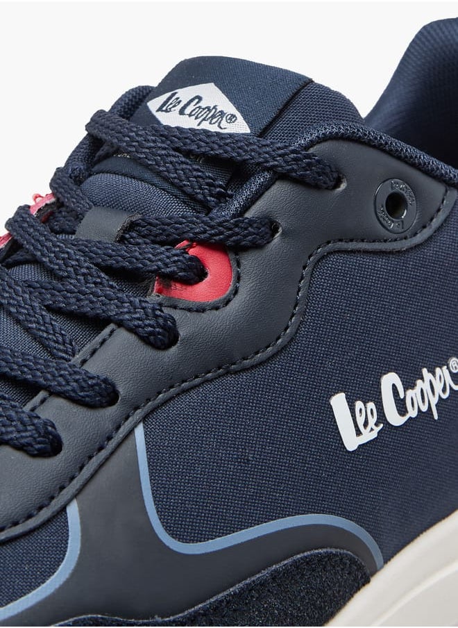 Lee Cooper Men's Logo Detail Sneakers with Lace-Up Closure  - Image 4
