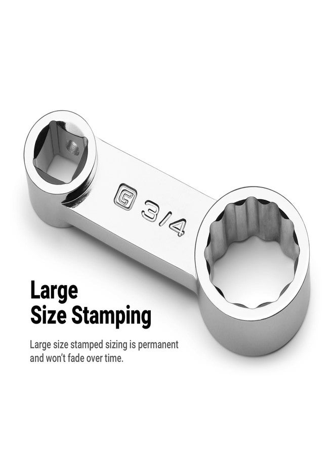 Capri Tools 3/8 in. Drive Torque Adapter Set, 12-Point Box End, 1/4 to 3/4 in., SAE, 9-Piece with Mechanic's Tray - Image 5