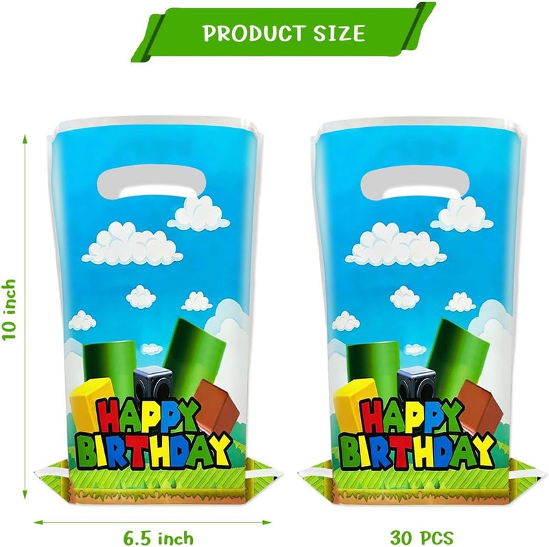 OULUN 30Pcs Super Bros Cartoon Game Party Gift Bags - Image 2