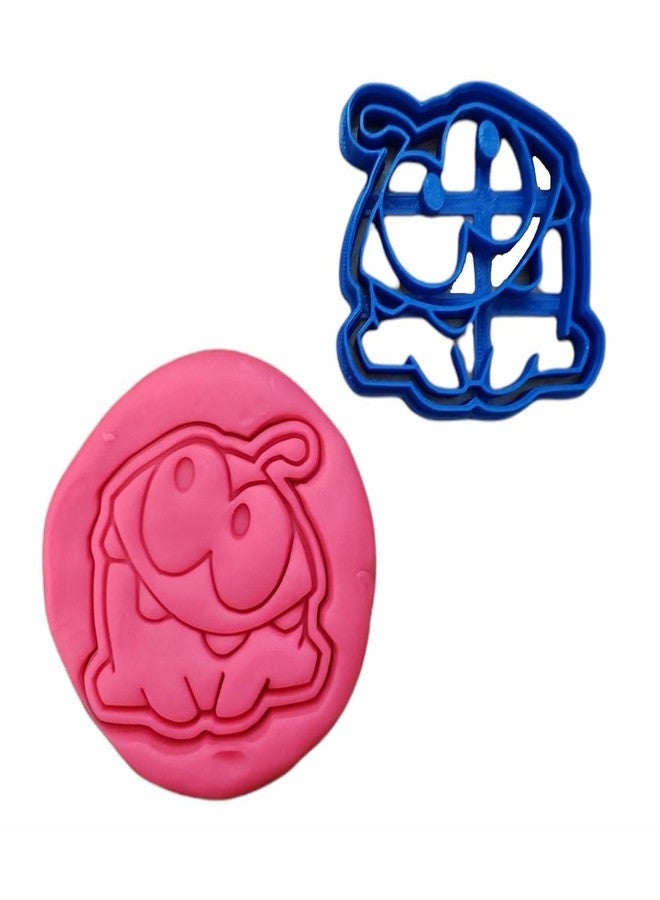 EROTNGO Om Nom Black Cookie Cutter for Baking Fondant Biscuits Clay Crafts Cake Decorating Cartoon Character Shape for Kids Parties Video Game Theme Activities School Projects and Creative Fun - Image 2