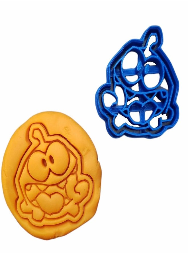 EROTNGO Om Nom Black Cookie Cutter for Baking Fondant Biscuits Clay Crafts Cake Decorating Cartoon Character Shape for Kids Parties Video Game Theme Activities School Projects and Creative Fun - Image 1
