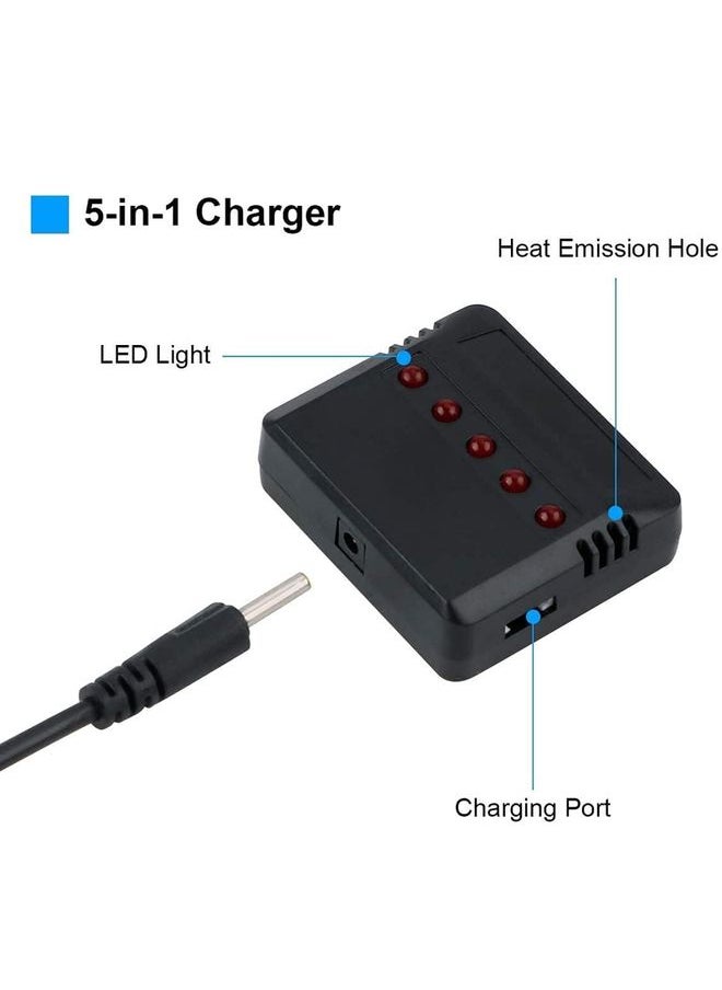 One To Five 3.7V Lithium Battery USB Charger For X5C Aircraf(XH2.54 Port)