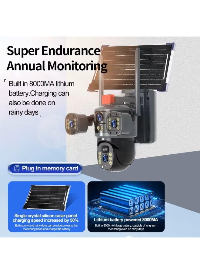 4K Ultra HD Dual Lens AI Solar Powered Security Camera - 2-in-1 PTZ Outdoor Wireless WiFi CCTV with Colour Night Vision & Solar Panel (SPM-T Series) - Image 3