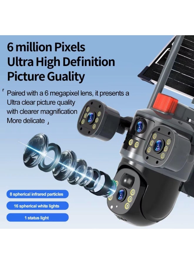 4K Ultra HD Dual Lens AI Solar Powered Security Camera - 2-in-1 PTZ Outdoor Wireless WiFi CCTV with Colour Night Vision & Solar Panel (SPM-T Series) - Image 2