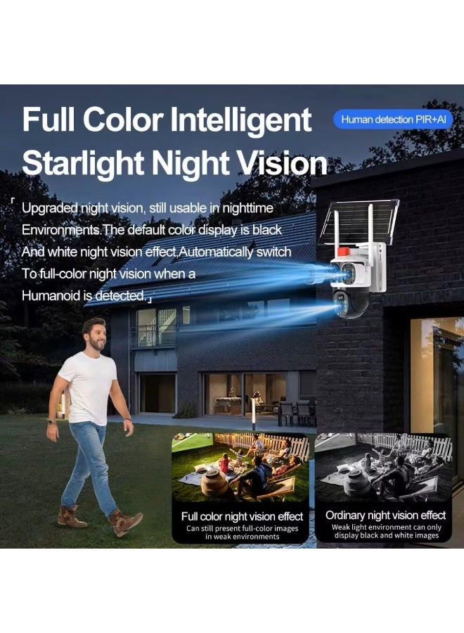 4K Ultra HD Dual Lens AI Solar Powered Security Camera - 2-in-1 PTZ Outdoor Wireless WiFi CCTV with Colour Night Vision & Solar Panel (SPM-T Series) - Image 4