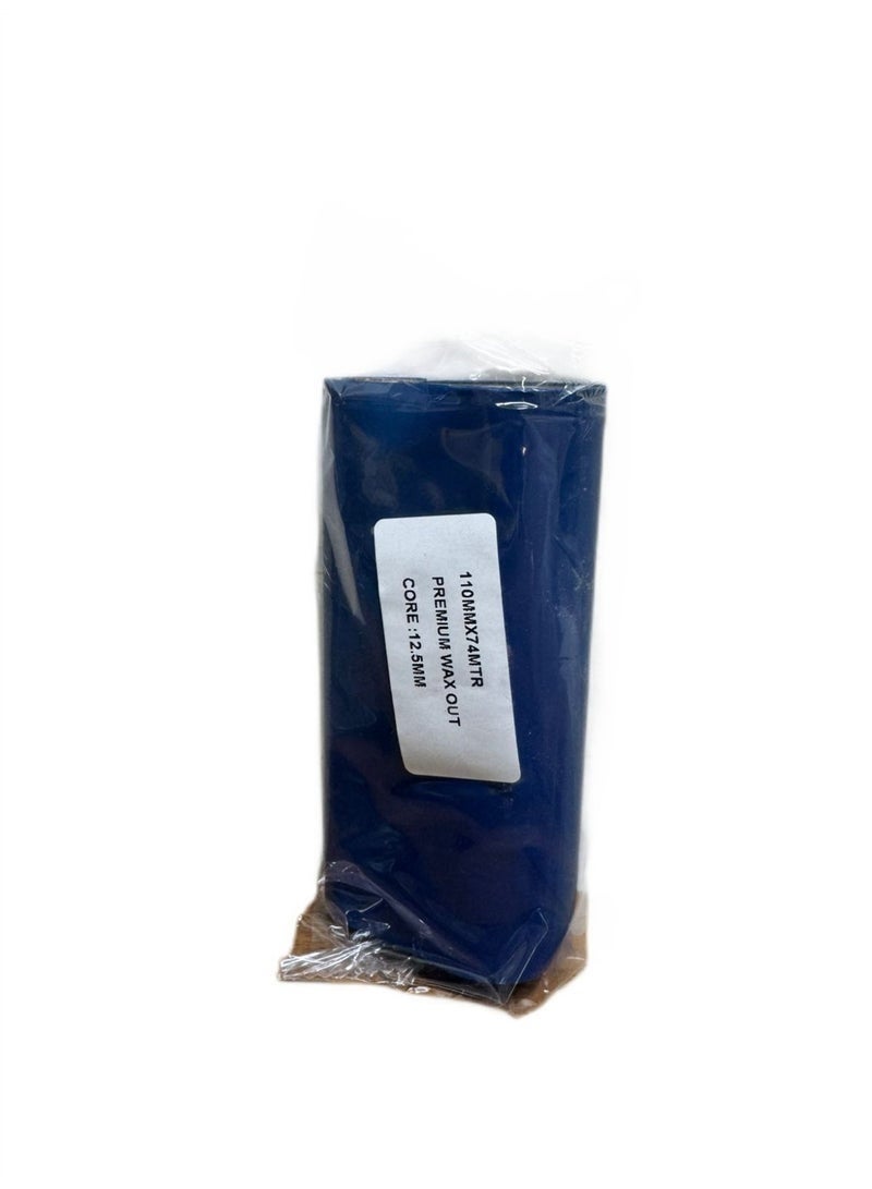 Pack of 2 Thermal Transfer Wax Ribbons 110mm x 74m | 1/2" Core | Compatible with Zebra ZD220t, GC420t, GK888t & Other Barcode Printers - Image 2