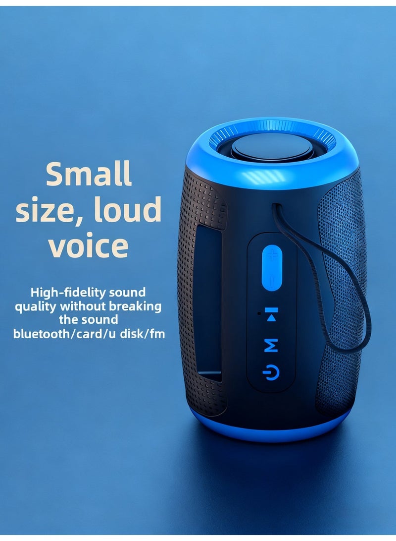 Portable Bluetooth Speaker | 10W RMS Stereo Sound with Rich Bass | IPX7 Waterproof | TWS Pairing | 12H Playtime | Multi-Compatibility (Black） - Image 3