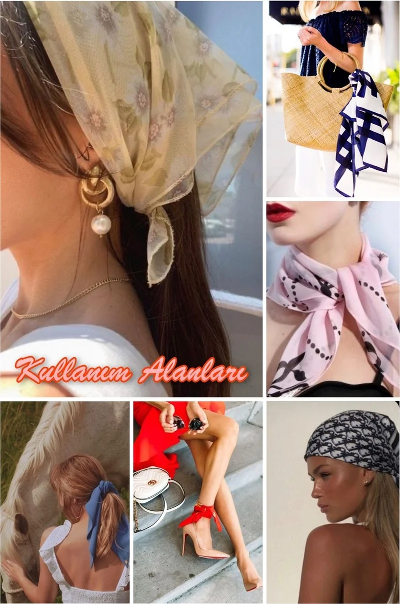 ريتنيس Women's Fuchsia Navy Blue Leaf Patterned Bandana