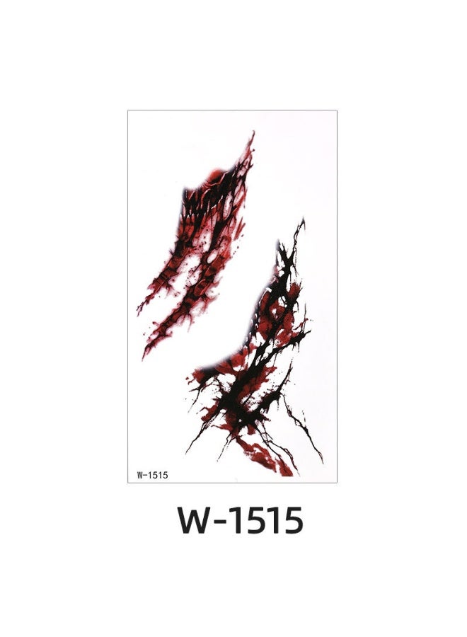 NIBEMINENT Waterproof Halloween Temporary Tattoo Stickers