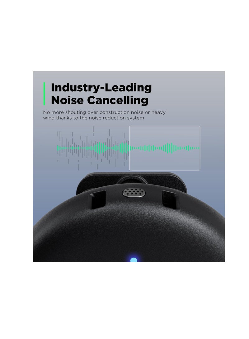 بويا ميكروفون لافالير لاسلكي من اوميك دي لايفون وايباد، ميكروفون بمشبك حزام مغناطيسي مع حافظة شحن لاسلكي، تقليل الضوضاء 50 متر لتسجيل الفيديو، أحمر - Image 4