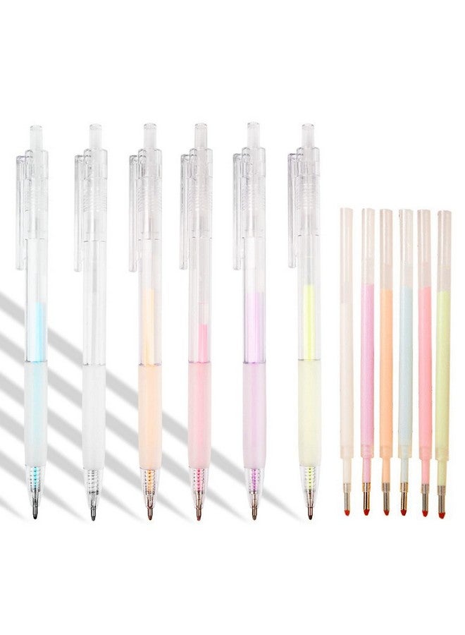 ويد فير 6 قطع قلم غراء لاصق ذو نقطة كروية مع 6 قطع غراء إضافي يمكن إعادة تعبئتها للأطفال، تطبيق دقيق وسهل التحكم، قلم غراء سريع الجفاف لصناعة بطاقات القصاصات وصنع مستلزمات الحرف المدرسية للأطفال. - Image 1