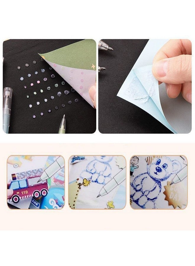 ويد فير 6 قطع قلم غراء لاصق ذو نقطة كروية مع 6 قطع غراء إضافي يمكن إعادة تعبئتها للأطفال، تطبيق دقيق وسهل التحكم، قلم غراء سريع الجفاف لصناعة بطاقات القصاصات وصنع مستلزمات الحرف المدرسية للأطفال. - Image 5