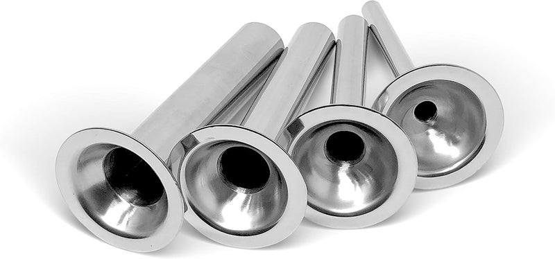 Tesor #8 Stainless Steel Sausage Stuffing Tubes for Meat Grinder (Set of 4) - Image 2