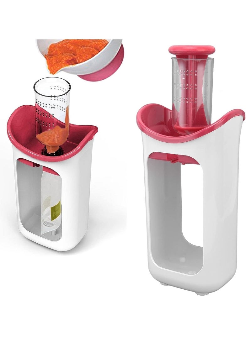 Baby Squeeze Station Pouch Filling Station for Babies and Toddlers Durable Manual Safe Baby Food Maker Squeeze Purees Maker Kitchen Tools for Homemade Organic Semi Solid Food Fresh Fruit Juice  - Image 1