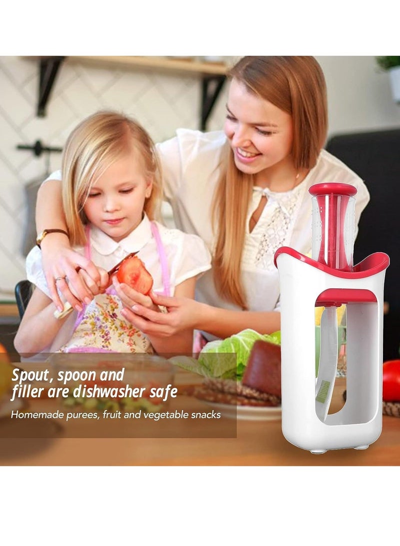 Baby Squeeze Station Pouch Filling Station for Babies and Toddlers Durable Manual Safe Baby Food Maker Squeeze Purees Maker Kitchen Tools for Homemade Organic Semi Solid Food Fresh Fruit Juice  - Image 2