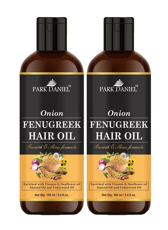 Park Daniel Premium Onion Fenugreek Hair Oil Enriched With Vitamin E - For Hair Growth & Shine Combo Pack 2 Bottle of 100 ml(200 ml) - Image 1
