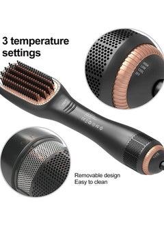 CGY Professional Steam And Infrared Hair Dryer Black/Rose Gold 380g  - Image 2