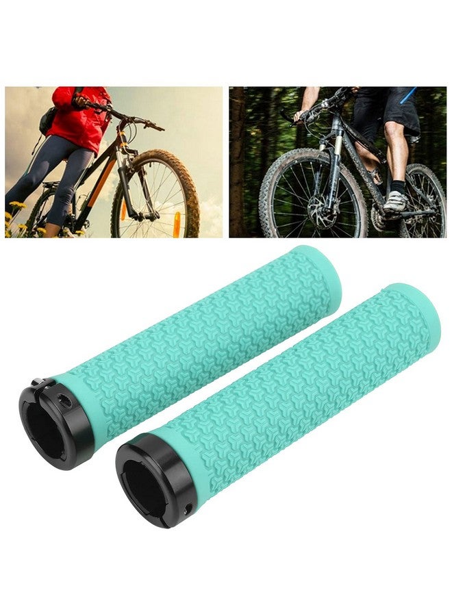 VGEBY Bicycle Handlebar Grip Bike Single Locking Grips Bicycle Shock Absorbing Rubber Grips(Blue) Colorful Beach Bicycle Handlebar Grips - Image 4