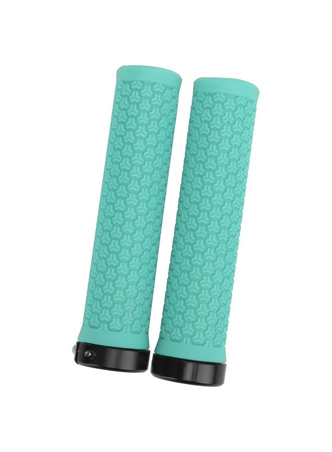 VGEBY Bicycle Handlebar Grip Bike Single Locking Grips Bicycle Shock Absorbing Rubber Grips(Blue) Colorful Beach Bicycle Handlebar Grips - Image 2
