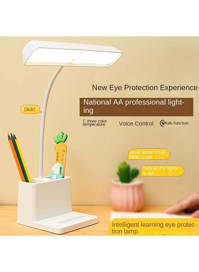 Bluejw New Intelligent Voice Desk Lamp LED Dimming Folding Charging And Inserting Dual-purpose Reading Voice-activated Bedside Desk Lamp For Students And Children - Image 2