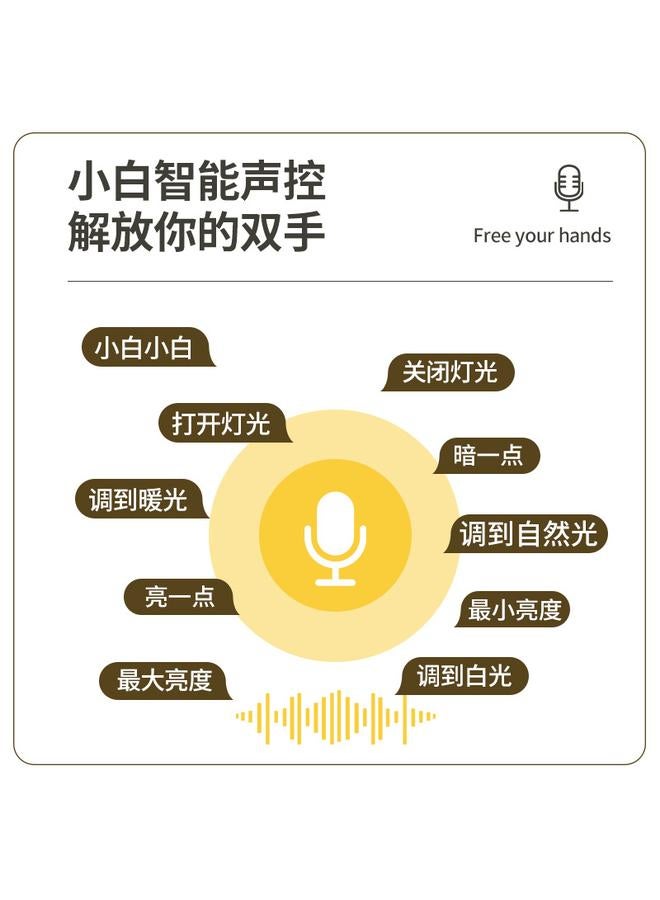 Bluejw New Intelligent Voice Desk Lamp LED Dimming Folding Charging And Inserting Dual-purpose Reading Voice-activated Bedside Desk Lamp For Students And Children - Image 4