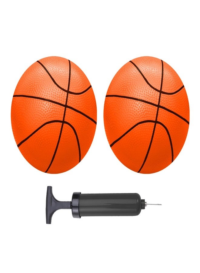 ABAJI Mini Basketballs Orange 2 Pack 5" Set with Pump Needle Durable Material for Mini Hoop 3+ Years Toddlers Kids Teenagers for Pool Indoors Outdoors - Image 1