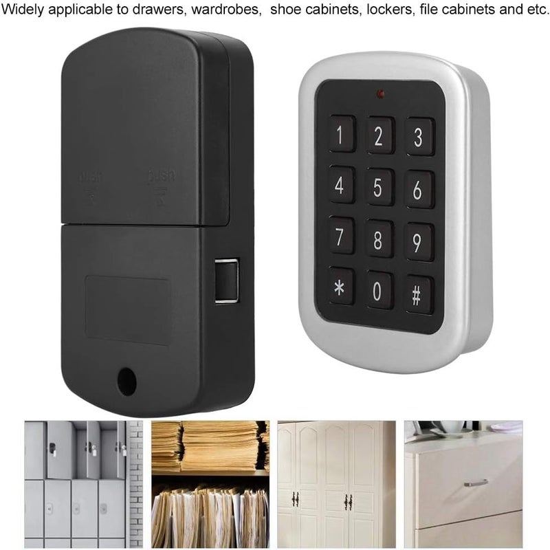 klarako Digit Lock Electronic Keyboard Lock for Cabinet / Filing Cabinet / Drawer / Shoe Cabinet Temporary and Normal Modes Adjustable - Image 4