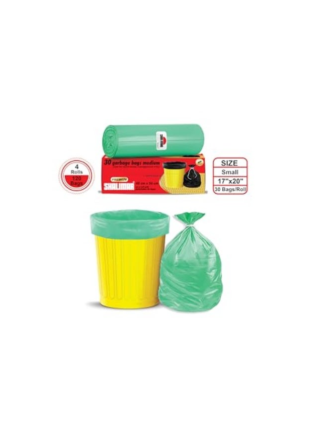 Shalimar 120 Pcs - 8 Gallon Garbage Bag, Lavender Fragrance – Leak-Proof Dustbin/Trash/Waste Bags – 48 x 56 cm – Fits 6 to 8 Gallon Bins – Green - Image 4